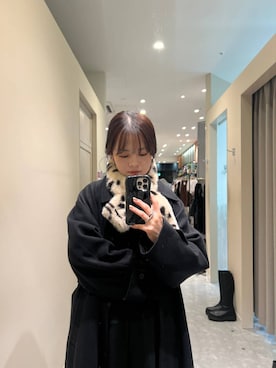 「アイテム（ネックウォーマー/スヌード）」を使った、サクラさん（レディース・160cm）の秋コーディネート