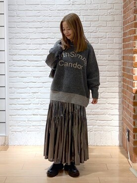 「アイテム（チョーカー）」を使った、サクラさん（レディース・160cm・20代）の秋コーディネート