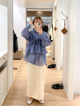 「アイテム（キャミソール）」を使った、サクラさん（レディース・160cm）の春コーディネート