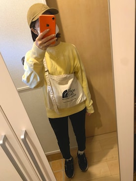 「UNIQLO（ユニクロ）のアイテム（キャップ、ベージュ系）」を使った、H2Oさん（レディース・153cm）の秋コーディネート