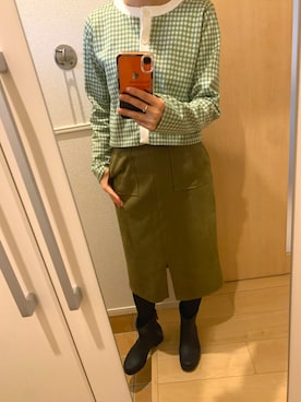 「Simplicite（サンプリシテ）のアイテム（スカート）」を使った、H2Oさん（レディース・153cm）の春コーディネート
