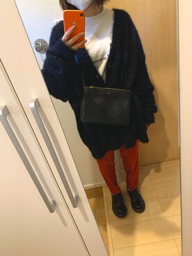 「CANAL JEAN（キャナルジーン）のアイテム（Tシャツ/カットソー、ホワイト系）」を使った、H2Oさん（レディース・153cm）の秋コーディネート