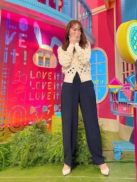 「TORY BURCH（トリーバーチ）のアイテム（トップス）」を使った、近藤千尋さん（レディース・160cm）の冬コーディネート