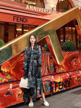 「FENDI（フェンディ）のアイテム（ワンピース/ドレス）」を使った、近藤千尋さん（レディース・160cm）の秋コーディネート