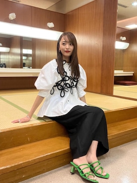 「RUMCHE（ラムシェ）のアイテム」を使った、近藤千尋さん（レディース・160cm）の冬コーディネート