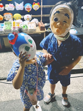 「アイテム（浴衣）」を使った、kaaiさん（キッズ・110cm）の夏コーディネート