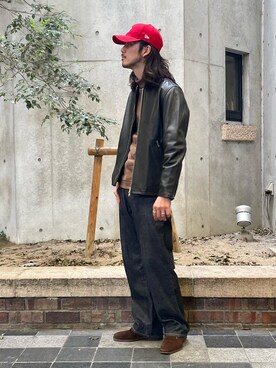 「URBAN RESEARCH（アーバンリサーチ）のアイテム（ライダースジャケット）」を使った、shibataniさん（メンズ・180cm）の秋コーディネート