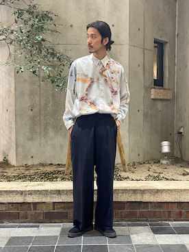 「semoh（セモー）のアイテム（トップス）」を使った、shibataniさん（メンズ・180cm）の秋コーディネート