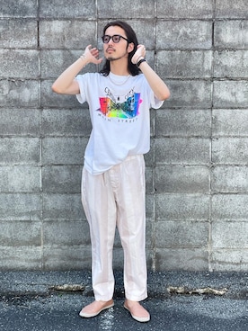 「MARTIN MARGIELA（マルタンマルジェラ）のアイテム」を使った、shibataniさん（メンズ・180cm）の夏コーディネート