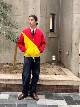 「MIGHTY-MAC（マイティーマック）のアイテム（ジャケット/アウター）」を使った、shibataniさん（メンズ・180cm）の春コーディネート