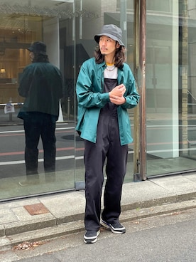 「Dickies（ディッキーズ）のアイテム（オールインワン・サロペット）」を使った、shibataniさん（メンズ・180cm）の春コーディネート