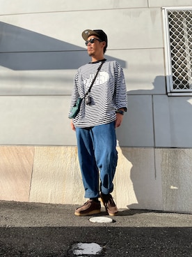 「THE NORTH FACE（ザノースフェイス）のアイテム（キーケース/キーアクセサリー）」を使った、KYO---TAさん（メンズ・176cm）の秋コーディネート