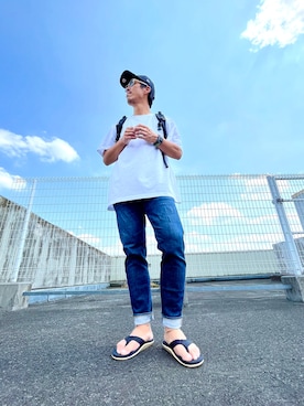 「アイテム（バックパック/リュック）」を使った、KYO---TAさん（メンズ・176cm）の夏コーディネート