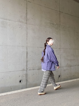 「レトロ」｜「アイテム（その他アウター）」を使った、Yotchさん（レディース・163cm）の冬コーディネート