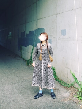 「古着ワンピ」｜Yotchさん（レディース・163cm）の夏コーディネート