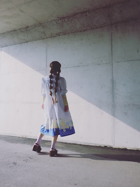 「だぼだぼ」｜「アイテム（ワンピース/ドレス）」を使った、Yotchさん（レディース・163cm）の夏コーディネート