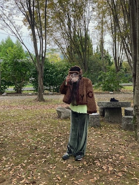 「アイテム（ノーカラーコート）」を使った、Yotchさん（レディース・163cm）の秋コーディネート