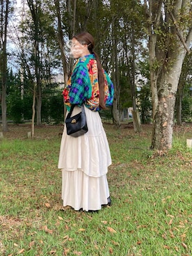 「アイテム（ブルゾン、その他）」を使った、Yotchさん（レディース・163cm）の秋コーディネート