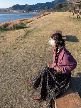 「古着女子」｜「アイテム（ブルゾン）」を使った、Yotchさん（レディース・163cm）の冬コーディネート