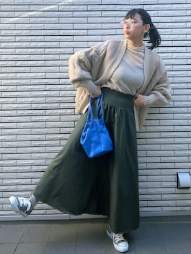 GU(ジーユー)のスカート(グリーン系)を使った人気ファッション ...