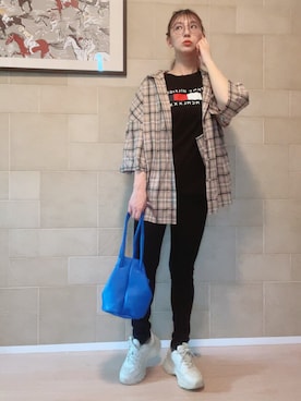 「MLB（メジャーリーグベースボール）のアイテム（シューズ）」を使った、ariminakoさん（レディース・164cm）の夏コーディネート