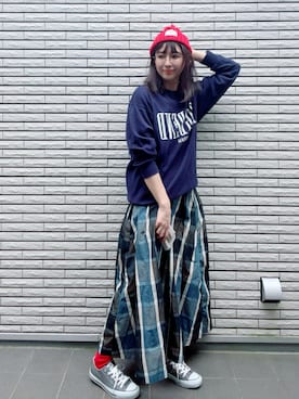 「SUGAR BISKET（シュガービスケット）のアイテム（スカート）」を使った、ariminakoさん（レディース・164cm）の秋コーディネート