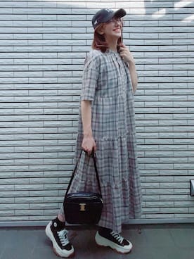 「真夏のアクティブスタイル」｜「アイテム（シャツワンピース）」を使った、ariminakoさん（レディース・164cm）の夏コーディネート