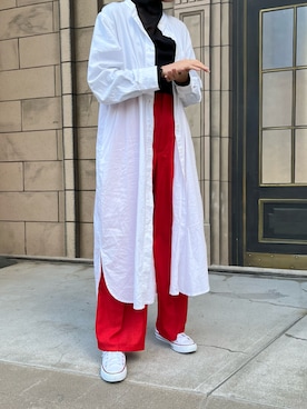 「LOWRYS FARM（ローリーズファーム）のアイテム（シャツワンピース）」を使った、あすさん（レディース・161cm）の春コーディネート