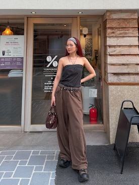 「GAP（ギャップ）のアイテム（パンツ）」を使った、HARUYOさん（レディース・157cm）の夏コーディネート
