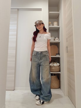 「GAP（ギャップ）のアイテム（トップス）」を使った、HARUYOさん（レディース・157cm）の夏コーディネート