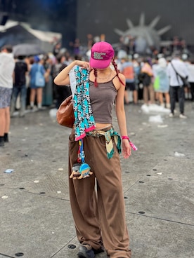 「GAP（ギャップ）のアイテム（パンツ）」を使った、HARUYOさん（レディース・157cm）の夏コーディネート