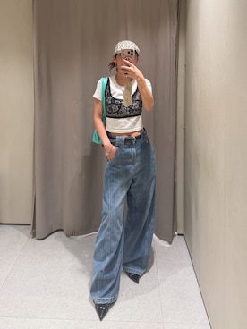 「SPINNS(スピンズ)のアイテム」を使った、HARUYOさん(レディース・157cm)の夏コーディネート
