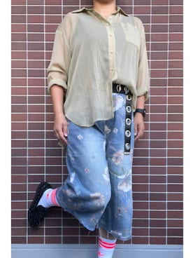 「アイテム（チョーカー）」を使った、猫山さん（レディース・161cm・40代）の秋コーディネート