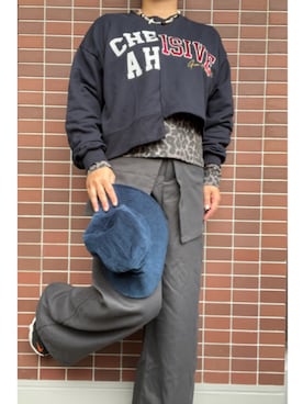 「アイテム（ピアス（両耳用））」を使った、猫山さん（レディース・161cm）の秋コーディネート