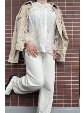 「AMELY（エミリー）のアイテム」を使った、猫山さん（レディース・161cm）の春コーディネート