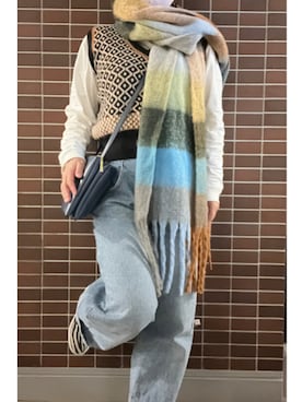 「Vネック」｜猫山さん（レディース・161cm）の秋コーディネート