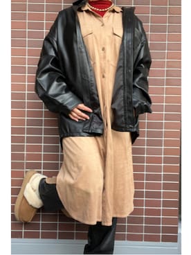 「アイテム（ワンピース/ドレス）」を使った、猫山さん（レディース・161cm・40代）の冬コーディネート