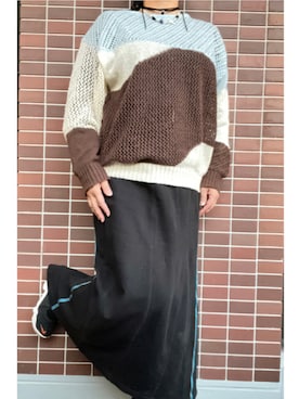 「アイテム（チョーカー）」を使った、猫山さん（レディース・161cm）の冬コーディネート