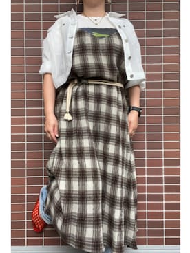 「studio CLIP（スタディオクリップ）のアイテム」を使った、猫山さん（レディース・161cm）の夏コーディネート