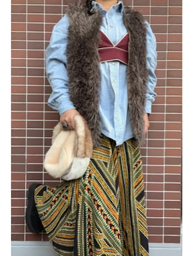 「AmiAmi（アミアミ）のアイテム」を使った、猫山さん（レディース・161cm）の冬コーディネート