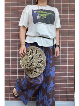 「PLST（プラステ）のアイテム」を使った、猫山さん（レディース・161cm）の夏コーディネート