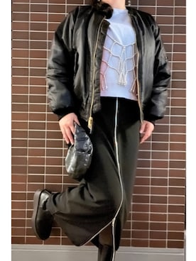 「ROTHCO（ロスコ）のアイテム」を使った、猫山さん（レディース・161cm）の冬コーディネート