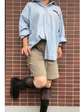 「アイテム（スウェットパンツ）」を使った、猫山さん（レディース・161cm・40代）の秋コーディネート