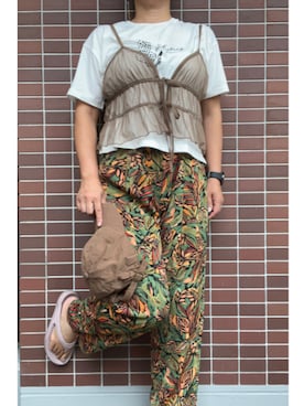 「アイテム（イヤーカフ）」を使った、猫山さん（レディース・161cm）の秋コーディネート
