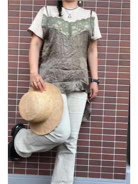 「no brand（ノーブランド）のアイテム」を使った、猫山さん（レディース・161cm）の夏コーディネート