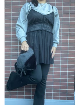 「アイテム（レギンス/スパッツ）」を使った、猫山さん（レディース・161cm）の冬コーディネート