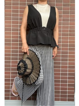「アイテム（Tシャツ/カットソー）」を使った、猫山さん（レディース・161cm・40代）の夏コーディネート