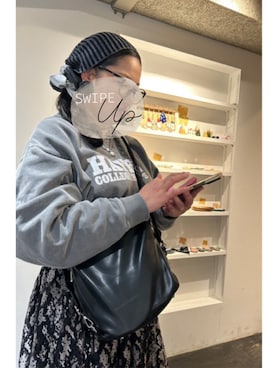 「アイテム（チャーム）」を使った、猫山さん（レディース・161cm）の冬コーディネート