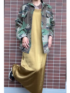 「アイテム（ピアス（両耳用）、ベージュ系）」を使った、猫山さん（レディース・161cm）の春コーディネート