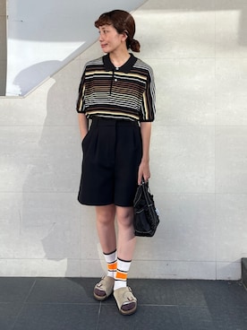 「Drifter（ドリフター）のアイテム」を使った、本橋さん（レディース・154cm）の夏コーディネート